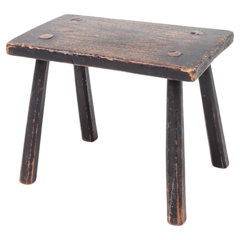 Rústico, Primitivo, Wabi Sabi, Antiguo, Ingenuo Taburete/Mesa Vintage, Inglaterra c1900s
