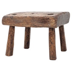 Rustic, Primitive, Wabi Sabi, Antique, Naive Vintage Stool/Table, England c1900s