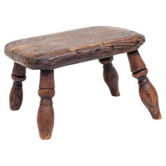 Rustic, Primitive, Wabi Sabi, Antique, Naive Vintage Stool/Table, England c1900s