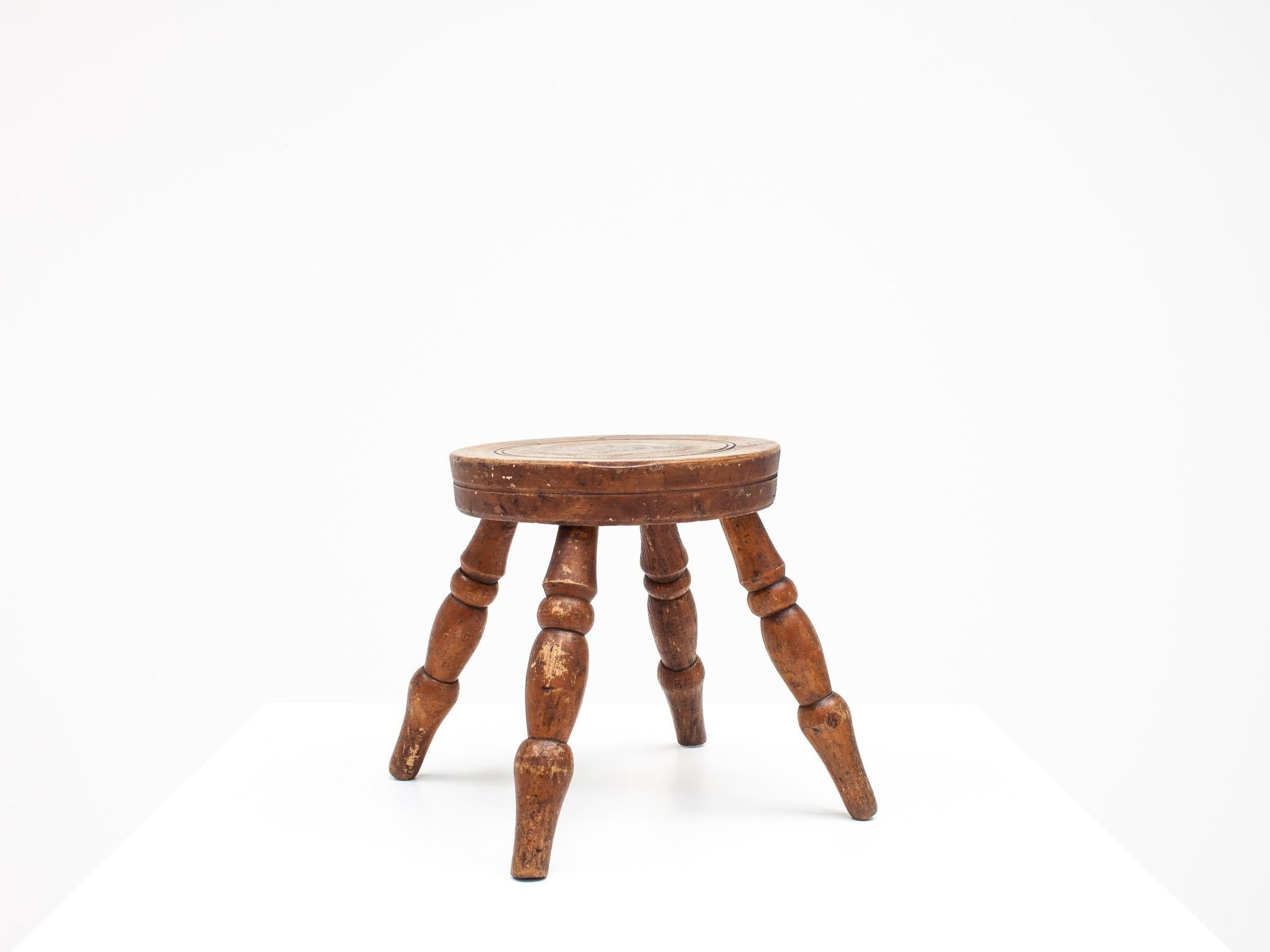 Tabouret/table rustique, primitif, Wabi Sabi, antique, naïf, Angleterre en vente 3