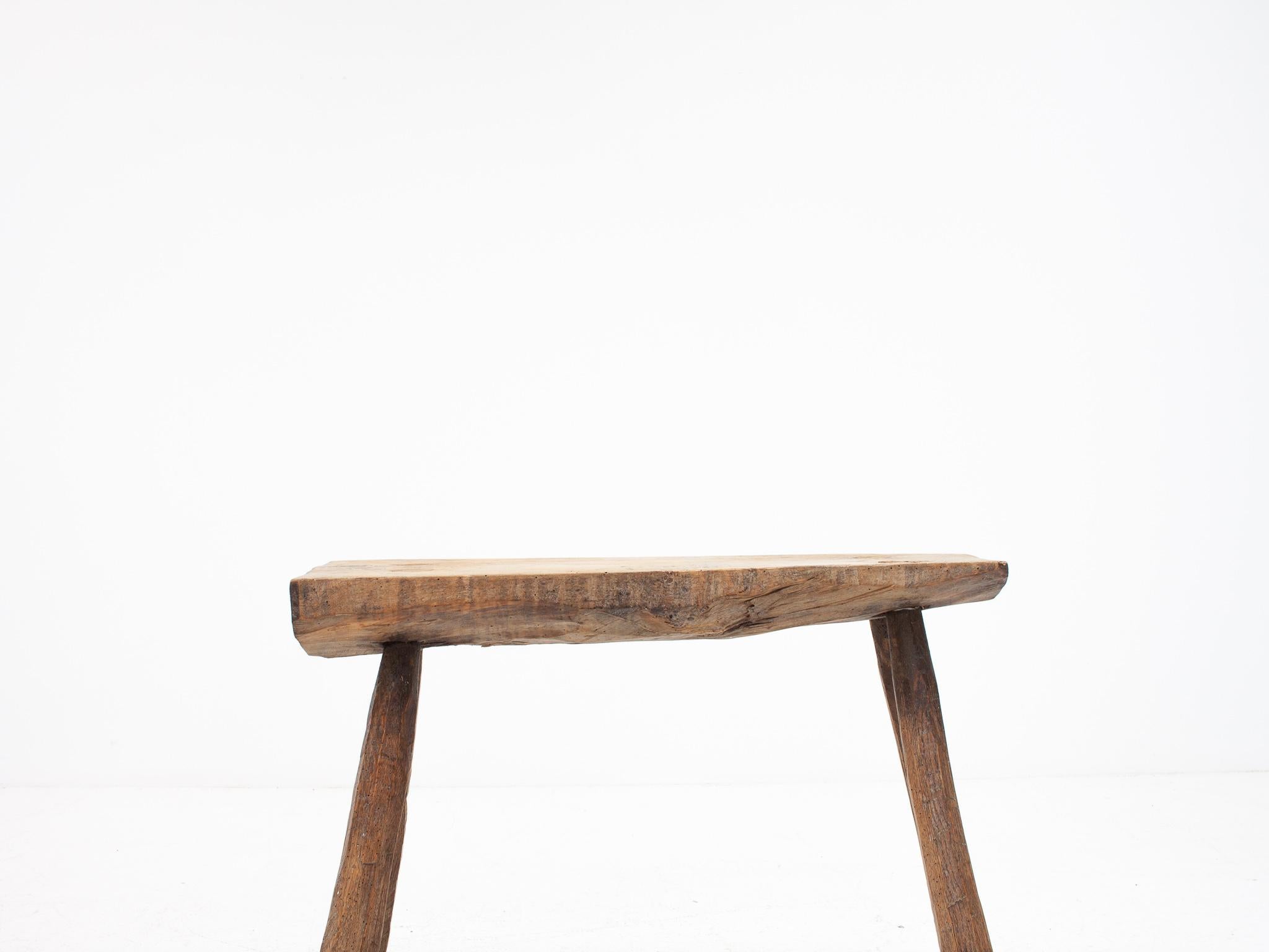Rustic, Primitive, Wabi Sabi, Naive Vintage Antique Bench, Table, England, 1800s 4