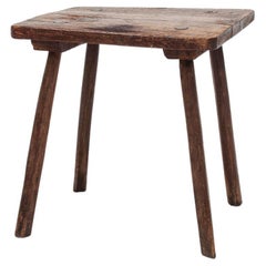 Rustic, Primitive, Wabi Sabi, Naive Vintage Antique Stool, Table, England, c1800