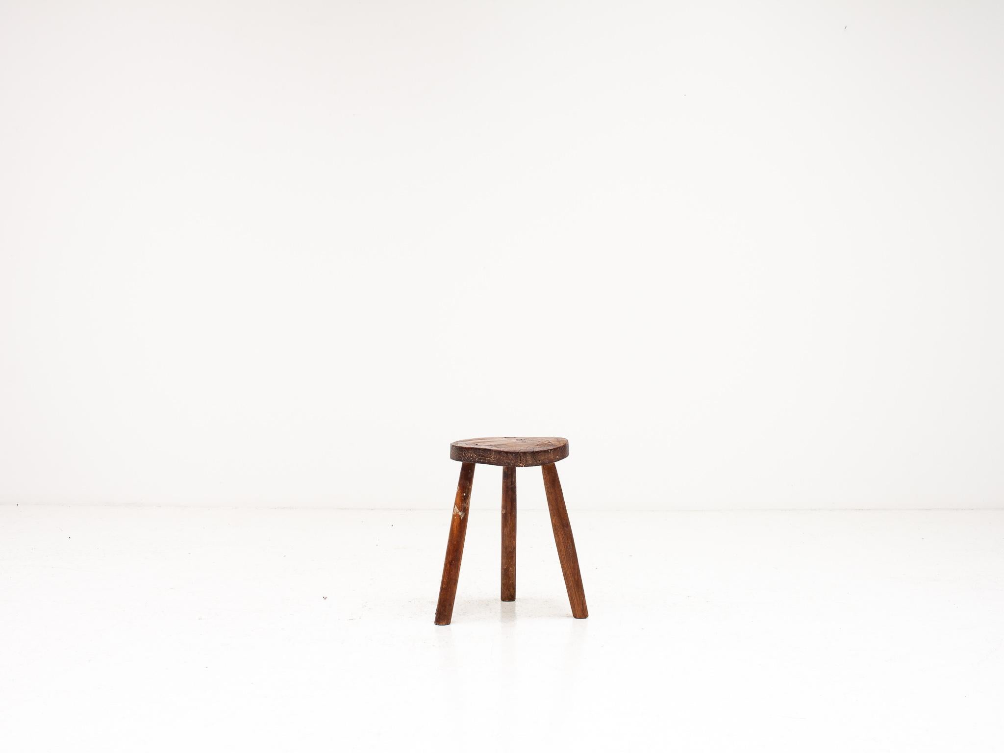 Rustic, Primitive, Wabi Sabi, Naive Vintage Stool, Table, England, c1900s

A naive, most probably early 1900s rustic, primitive, Wabi-Sabi vintage antique stool in oak later used as an artist's stool. 

Befitting of interiors that blend pieces of