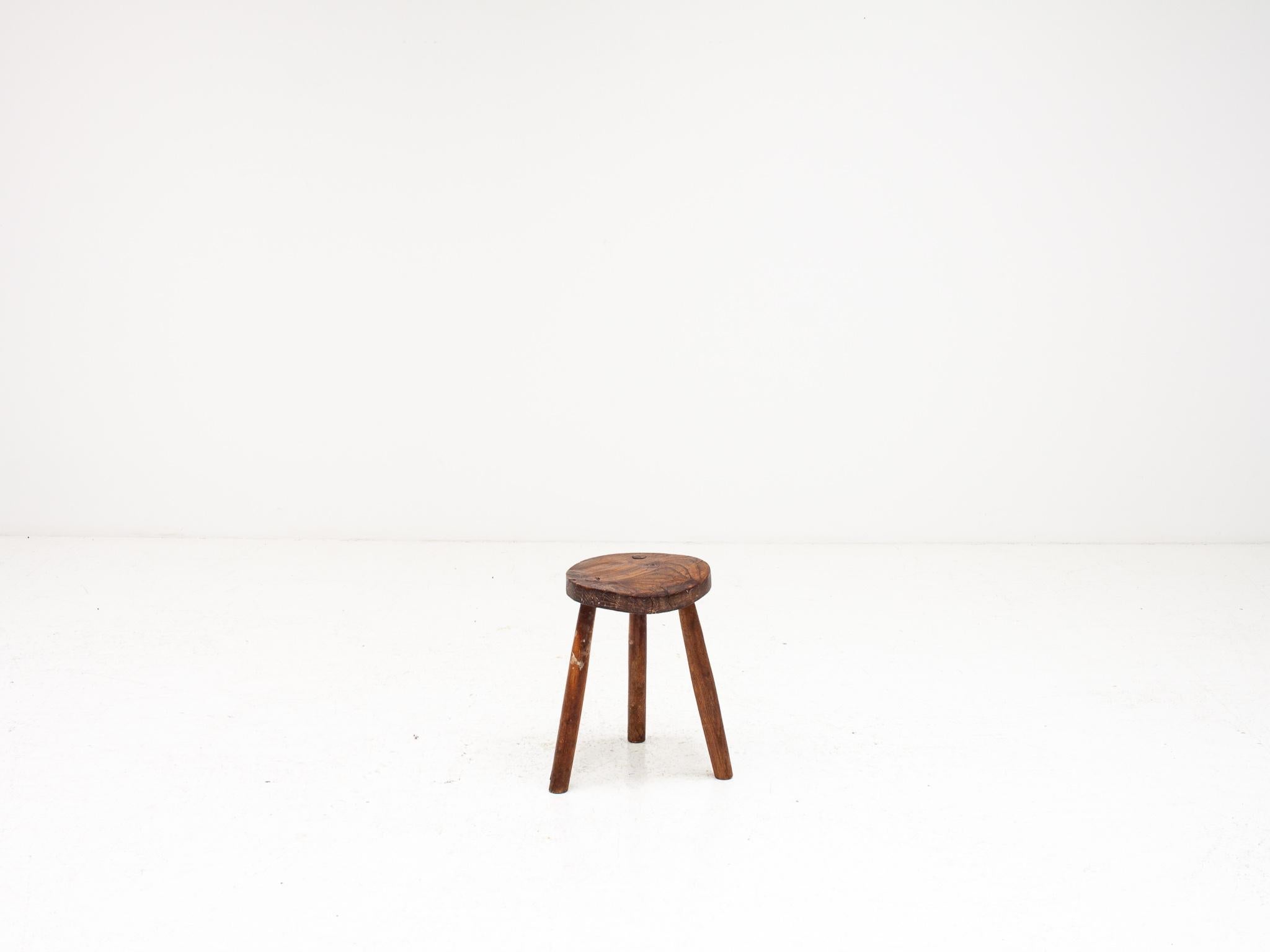 Rustic, Primitive, Wabi Sabi, Naive Vintage Stool, Table, English, c1900s In Good Condition In London Road, Baldock, Hertfordshire