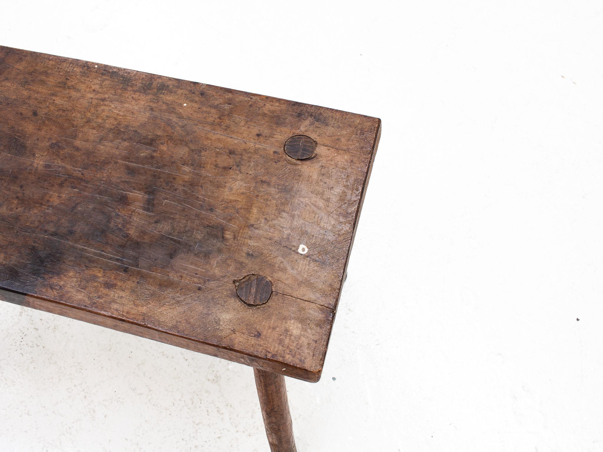Tavolo vintage rustico, primitivo, wabi sabi, naif, Inghilterra, XIX secolo circa. in vendita 14