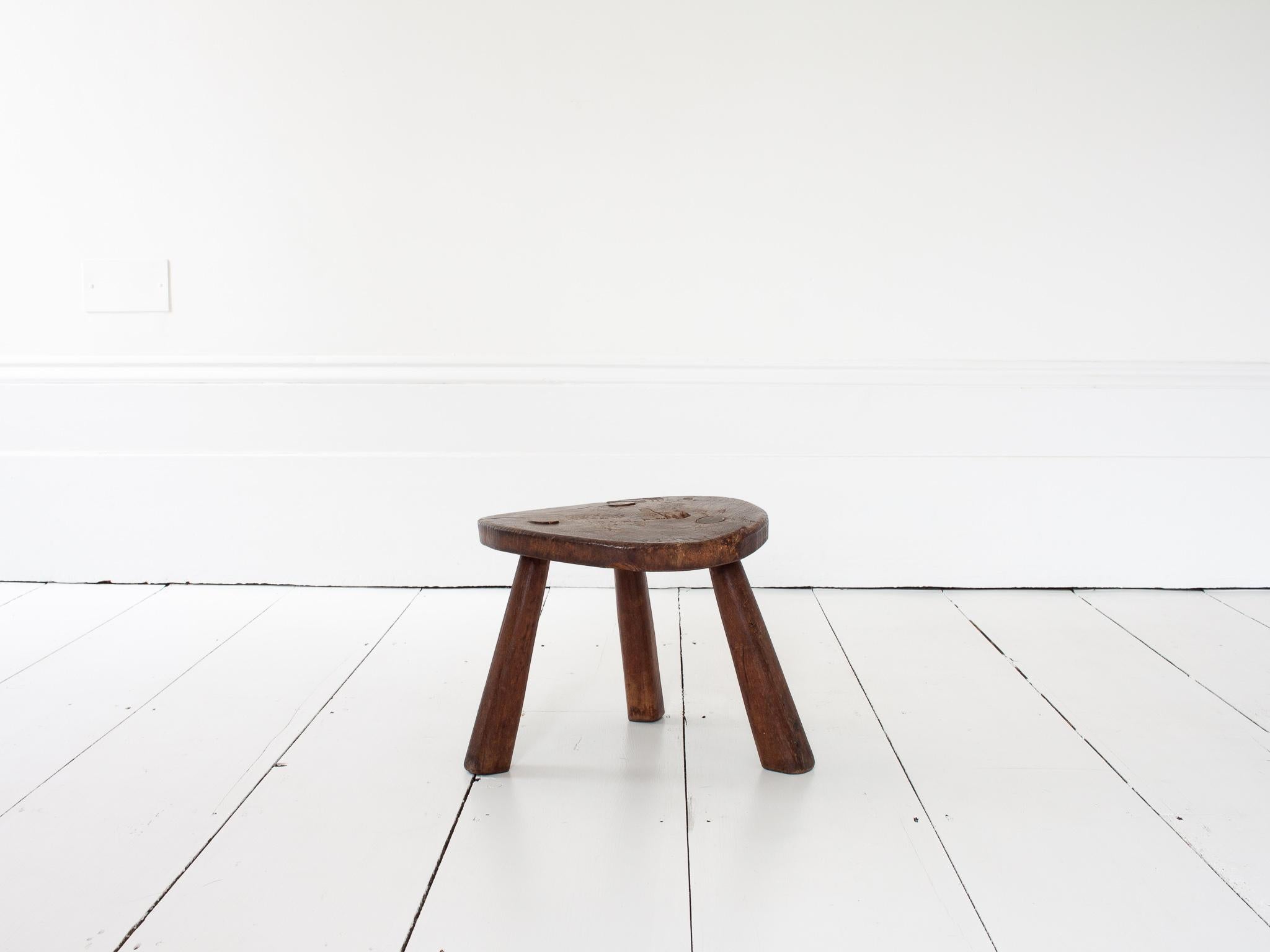 Rustic, Primitive, WabiSabi, Antique, Naive Stool/Table, England, c19th Century For Sale 1