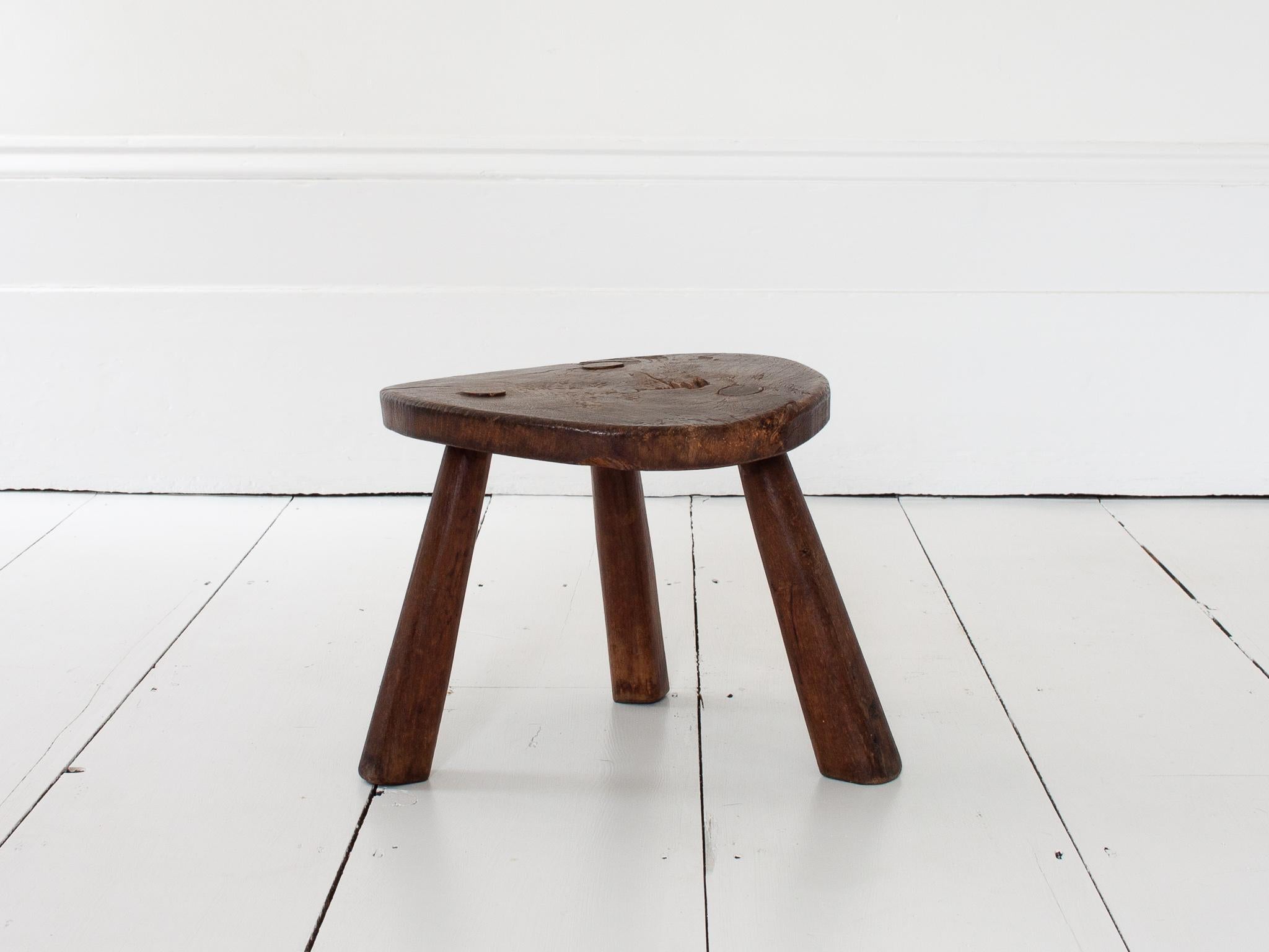 Rustic, Primitive, WabiSabi, Antique, Naive Stool/Table, England, c19th Century For Sale 2