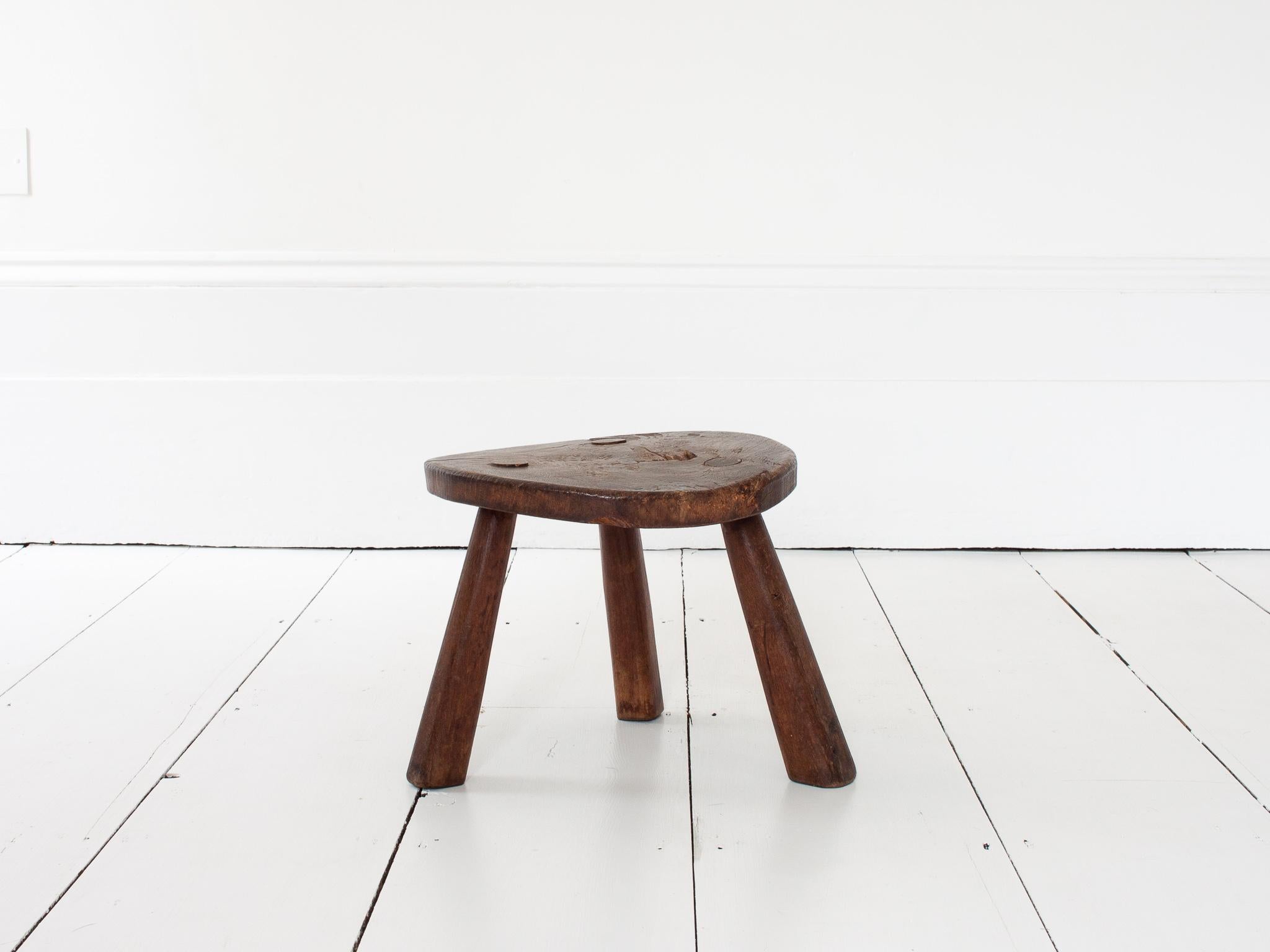 Rustic, Primitive, WabiSabi, Antique, Naive Stool/Table, England, c19th Century For Sale 3