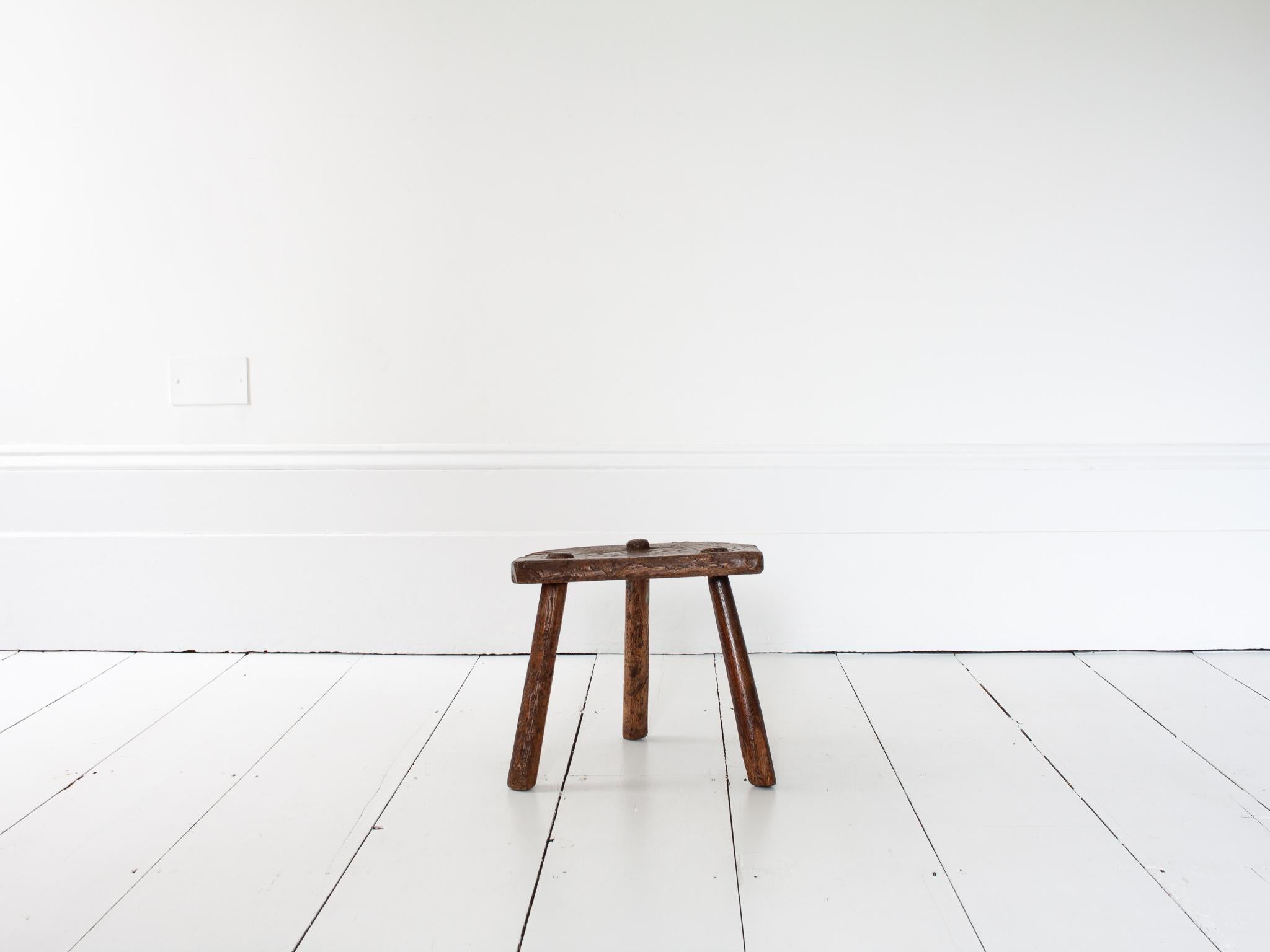Rustic, Primitive, WabiSabi, Antique, Naive Stool/Table, England, c19th Century For Sale 4
