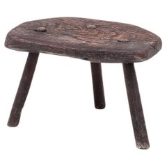 Rustic, Primitive, WabiSabi, Antique, Naive Stool/Table, England, c19th Century