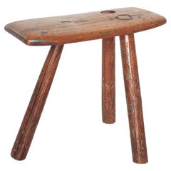 Rustic, Primitive, WabiSabi, Antique, Naive Stool/Table, England, c19th Century