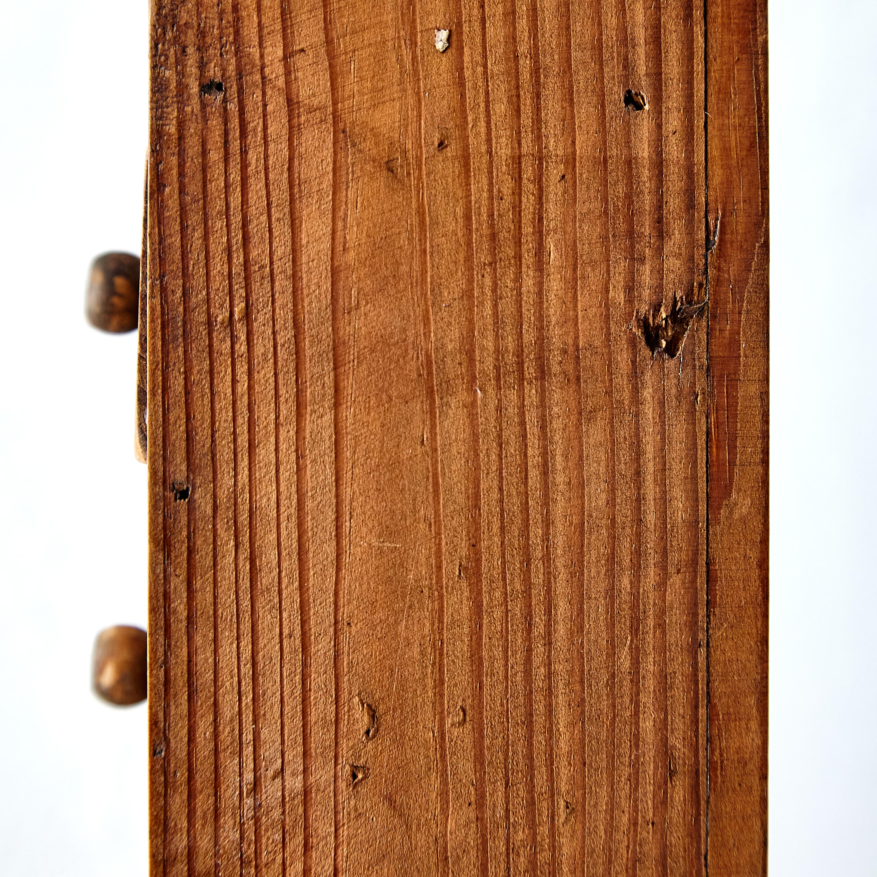 Rustic Primitive Wood Salt Small Chest of Drawers, circa 1940 7