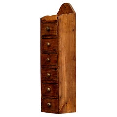 Rustic Primitive Wood Salt Small Chest of Drawers, circa 1940