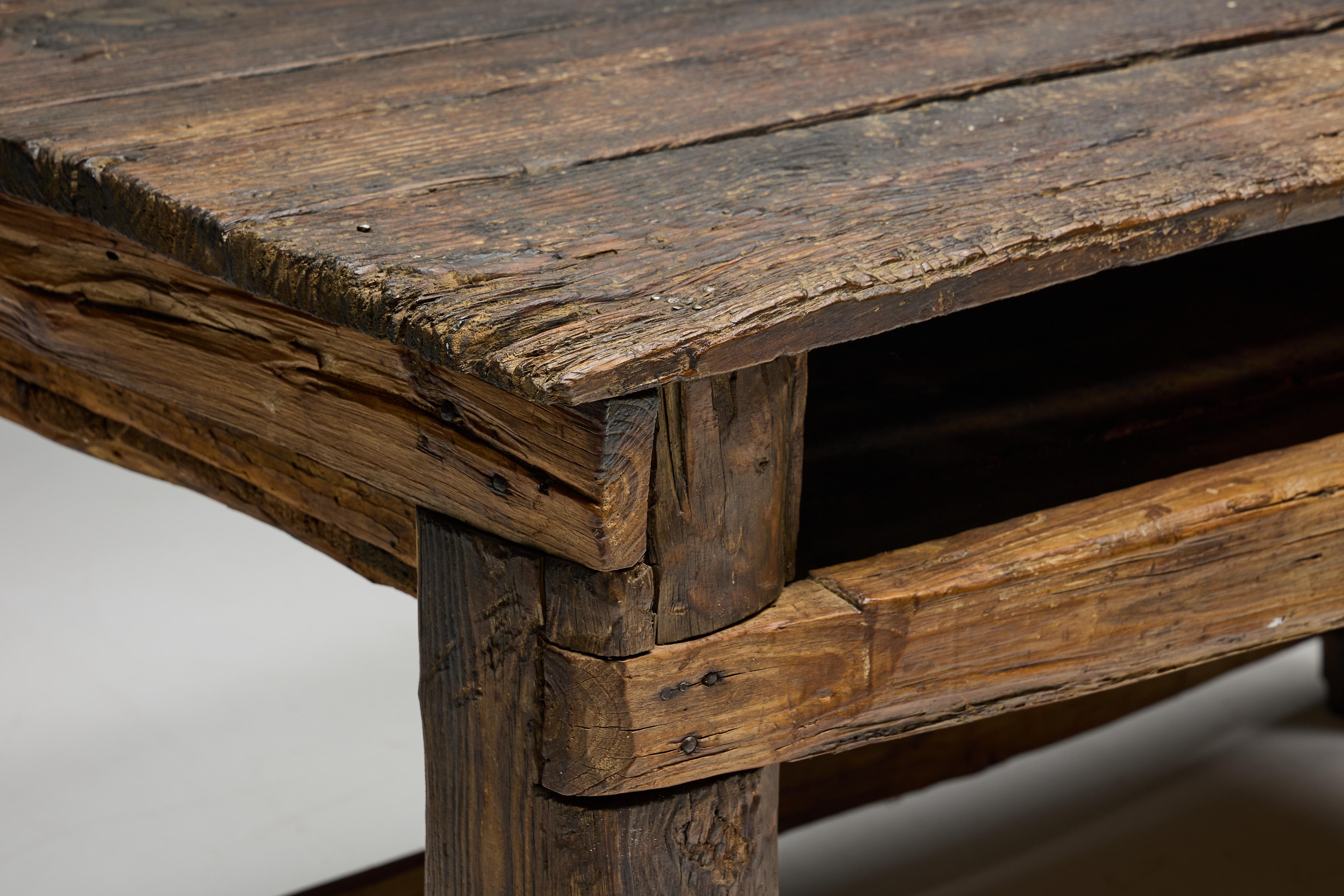 Rustic Primitive Working Bench, France, Early 19th Century For Sale 5