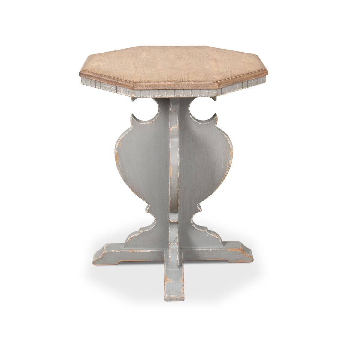 Rustic Provincial Painted End Table For Sale 4