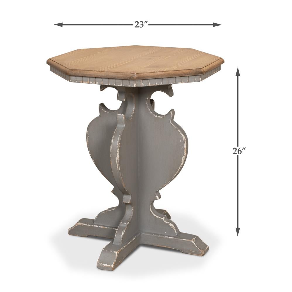 Rustic Provincial Painted End Table For Sale 5
