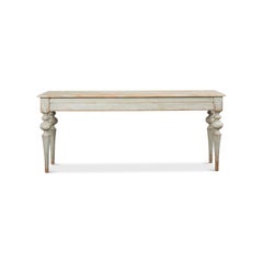 Rustic Provincial Sage Pine Console Table