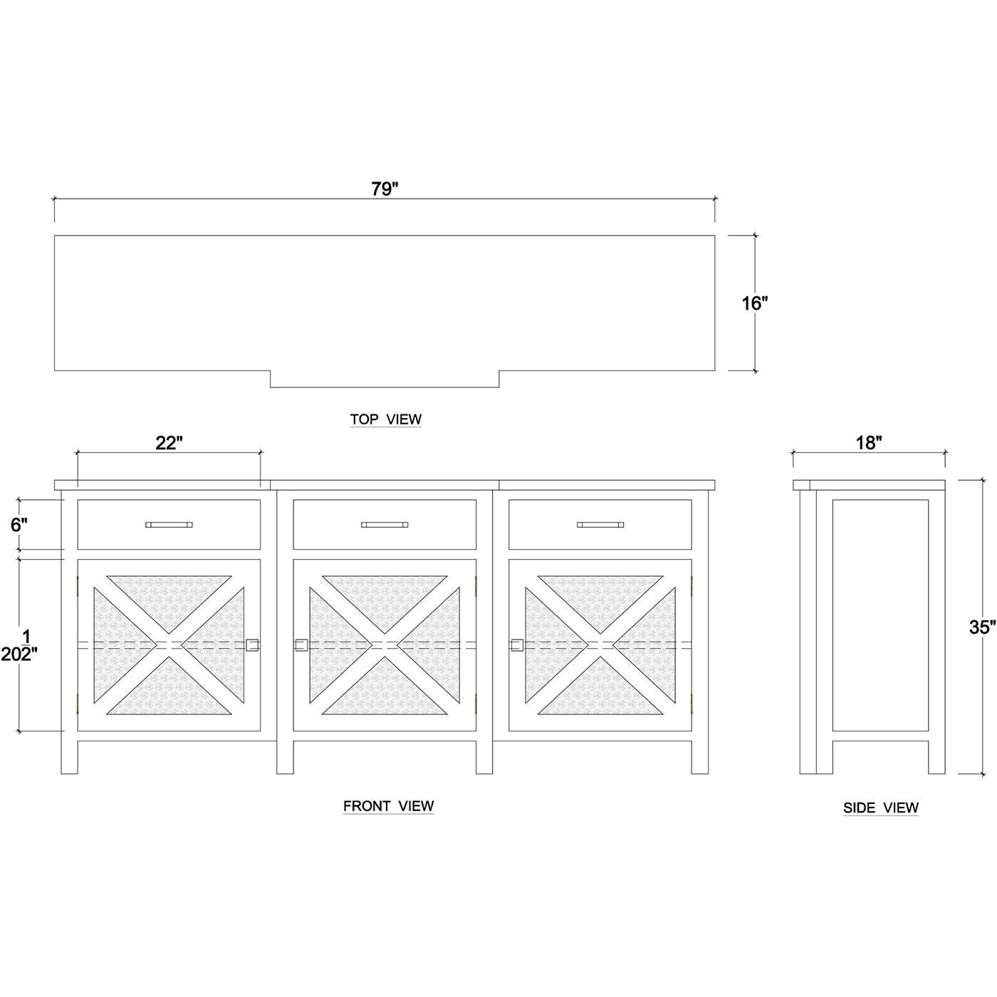 Rustikales Sideboard aus aufgearbeitetem Teakholz im Angebot 6