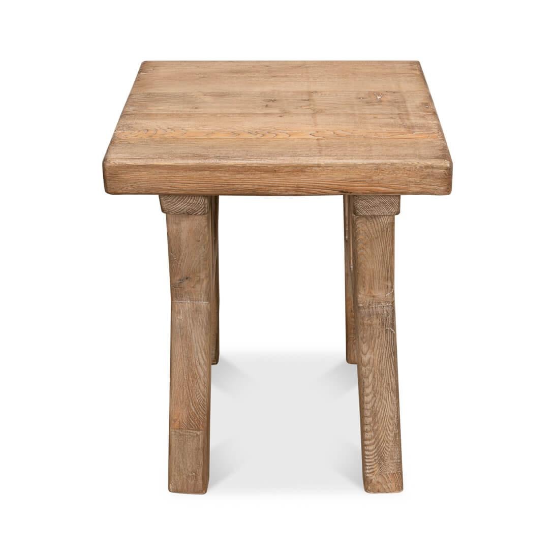 Rustic Reclaimed Wood Accent Table For Sale 5