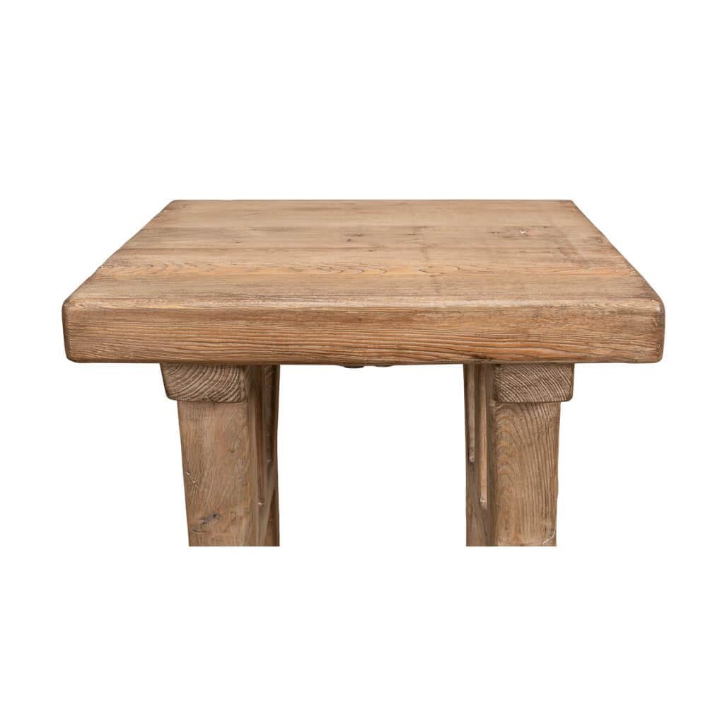 Rustic Reclaimed Wood Accent Table For Sale 3