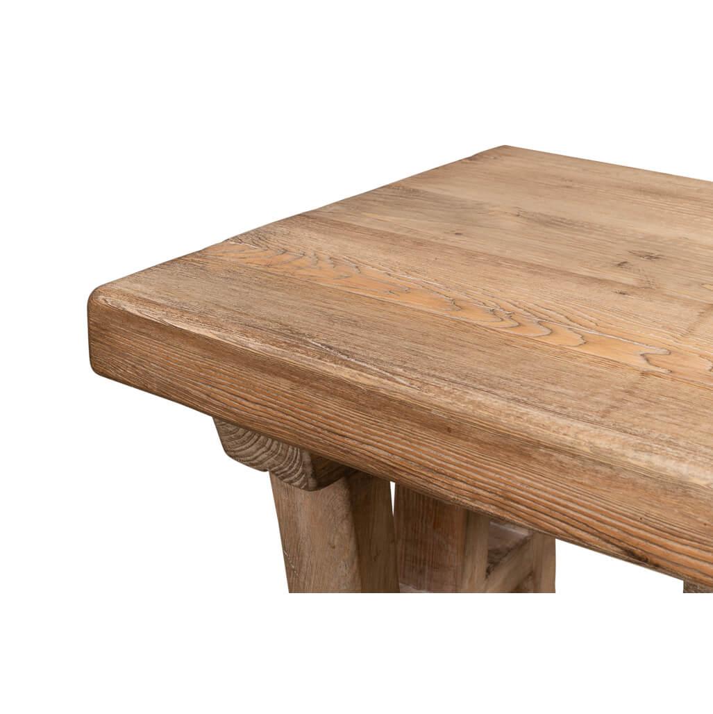 Rustic Reclaimed Wood Accent Table For Sale 4