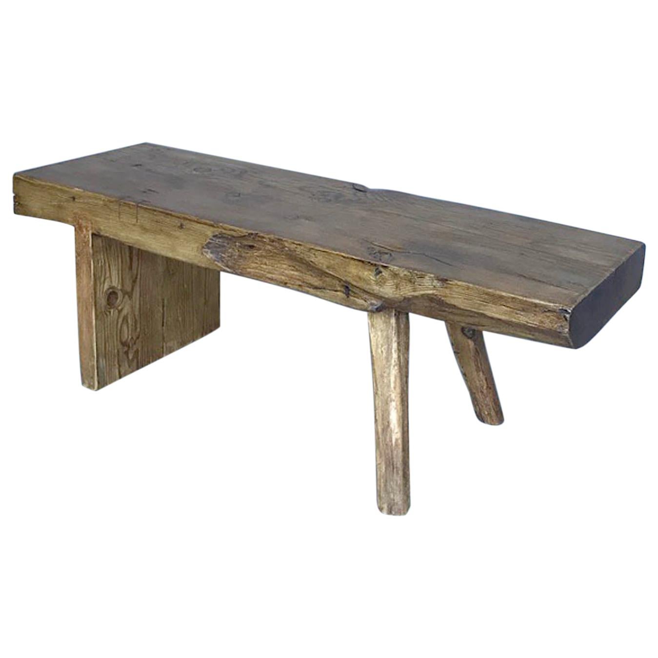 Rustic Reclaimed Wood Bench