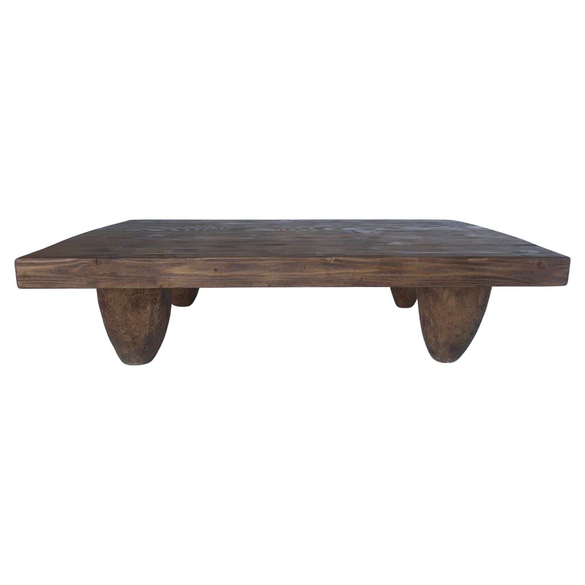 Rustic Turned Leg Cocktail Table For Sale at 1stDibs