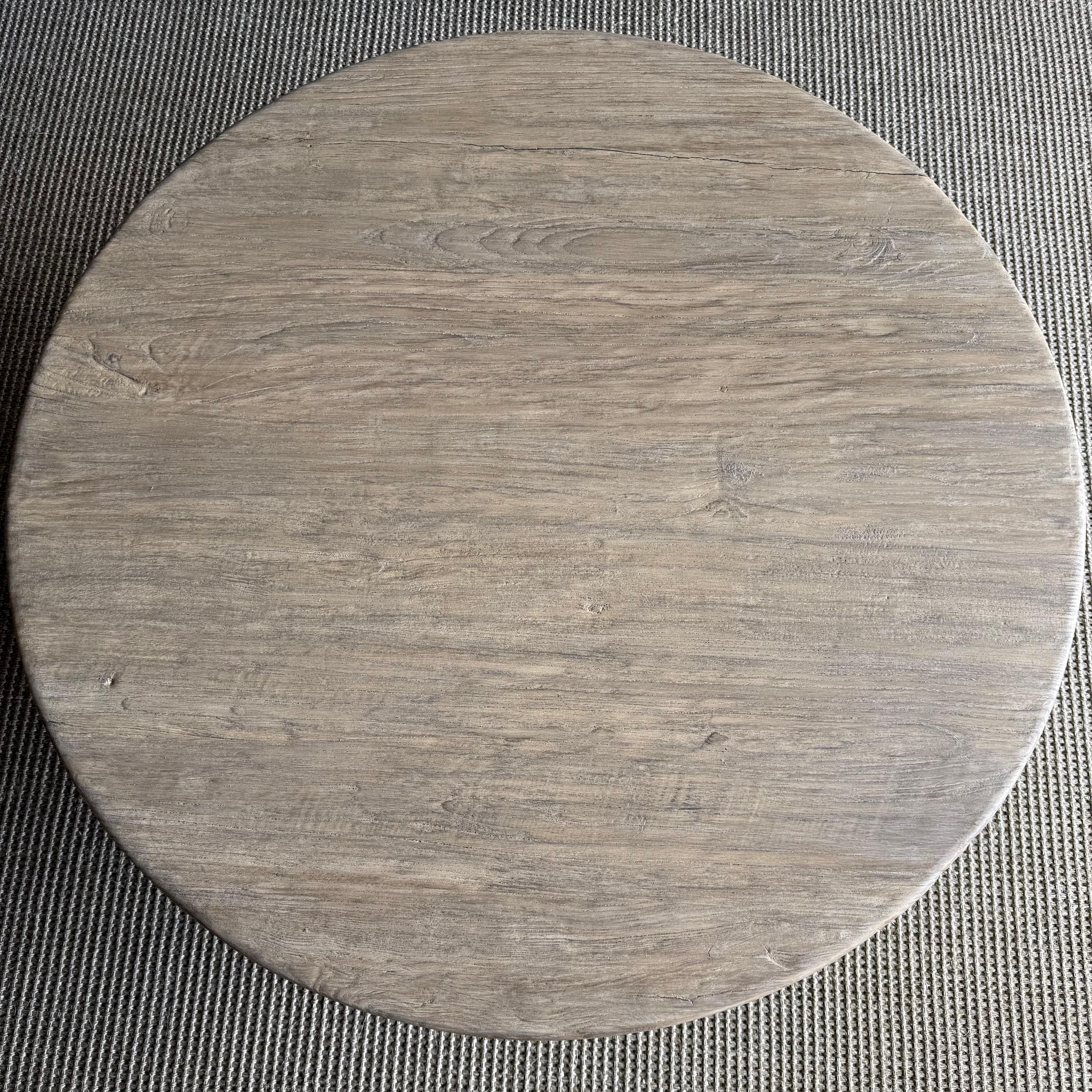 Organic Modern Rustic Reclaimed Wood Coffee Table with Stump Legs