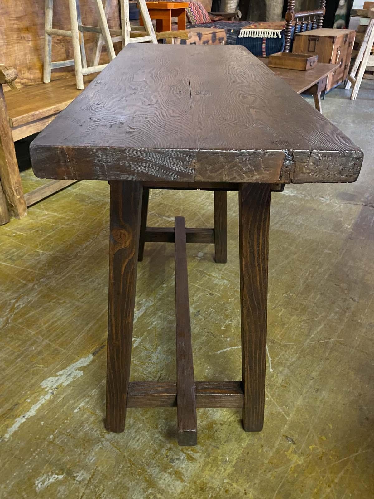 Rustic Reclaimed Wood Console with Drawers 3