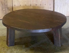 Rustic Reclaimed Wood Round Coffee Table