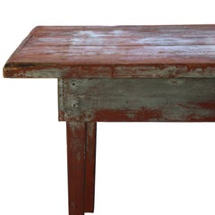 Rustic Red Farm Table