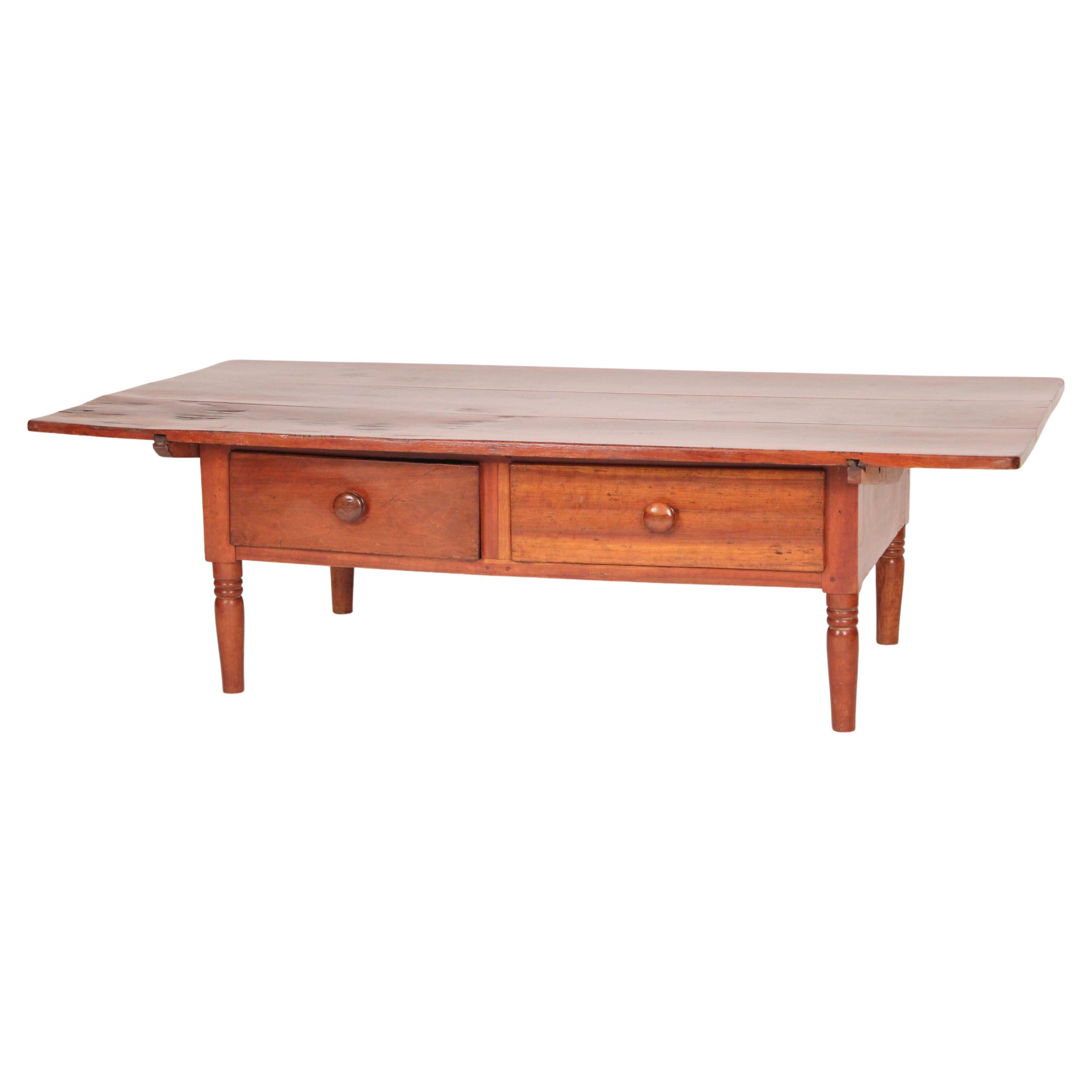 Rustic Red Pine Coffee Table For Sale