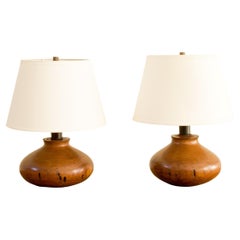 Rustic + Refined Turned Mesquite Table Lamps