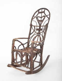 Rustic Rocking Chair Attributed to Rev. Ben Davis of Blowing Rock, NC