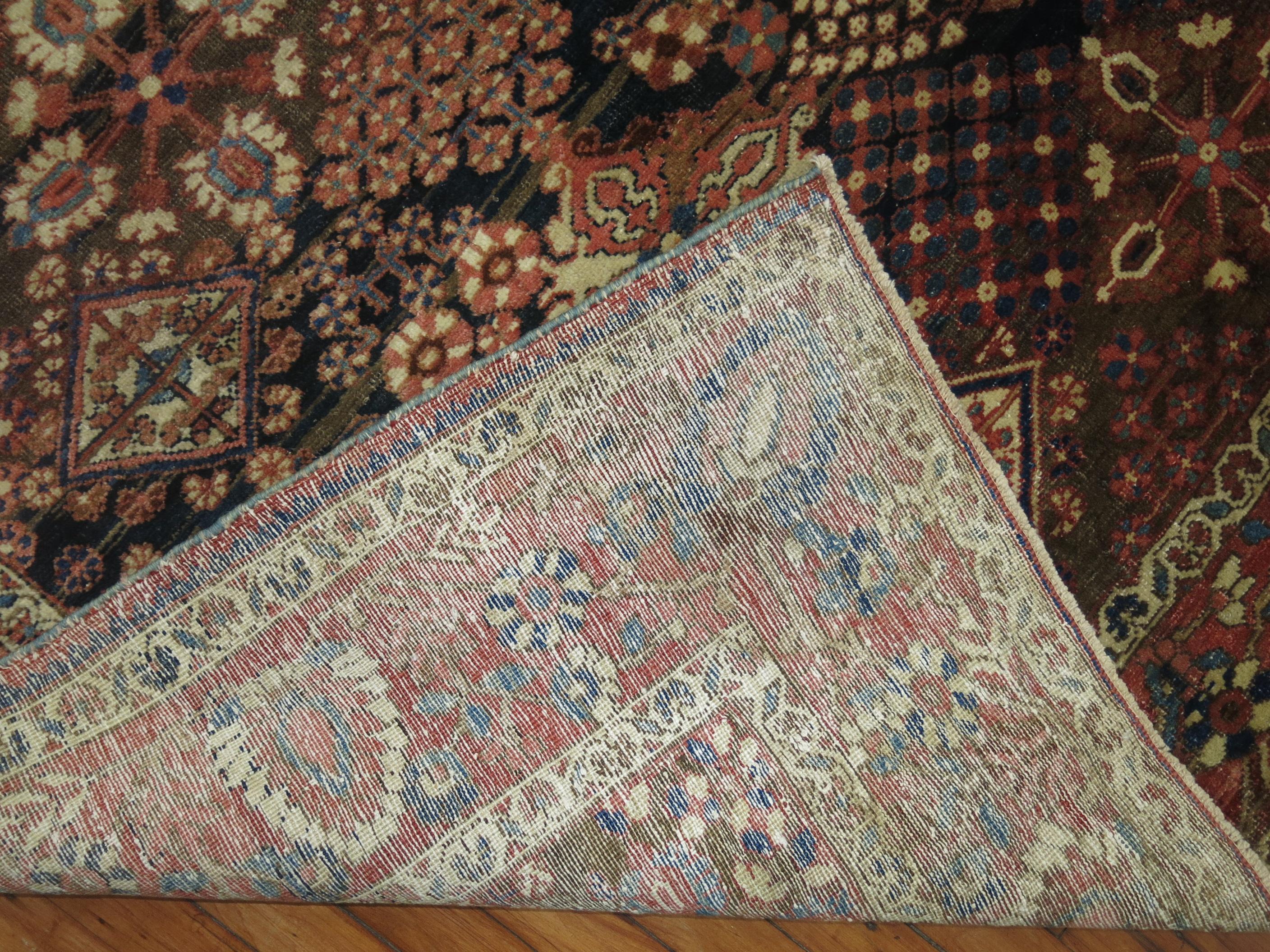 Rustic Room Size Persian Bakhtiari Rug For Sale 3