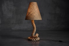 Rustic Rope Table Lamp with Jute Shade, France, 1970s