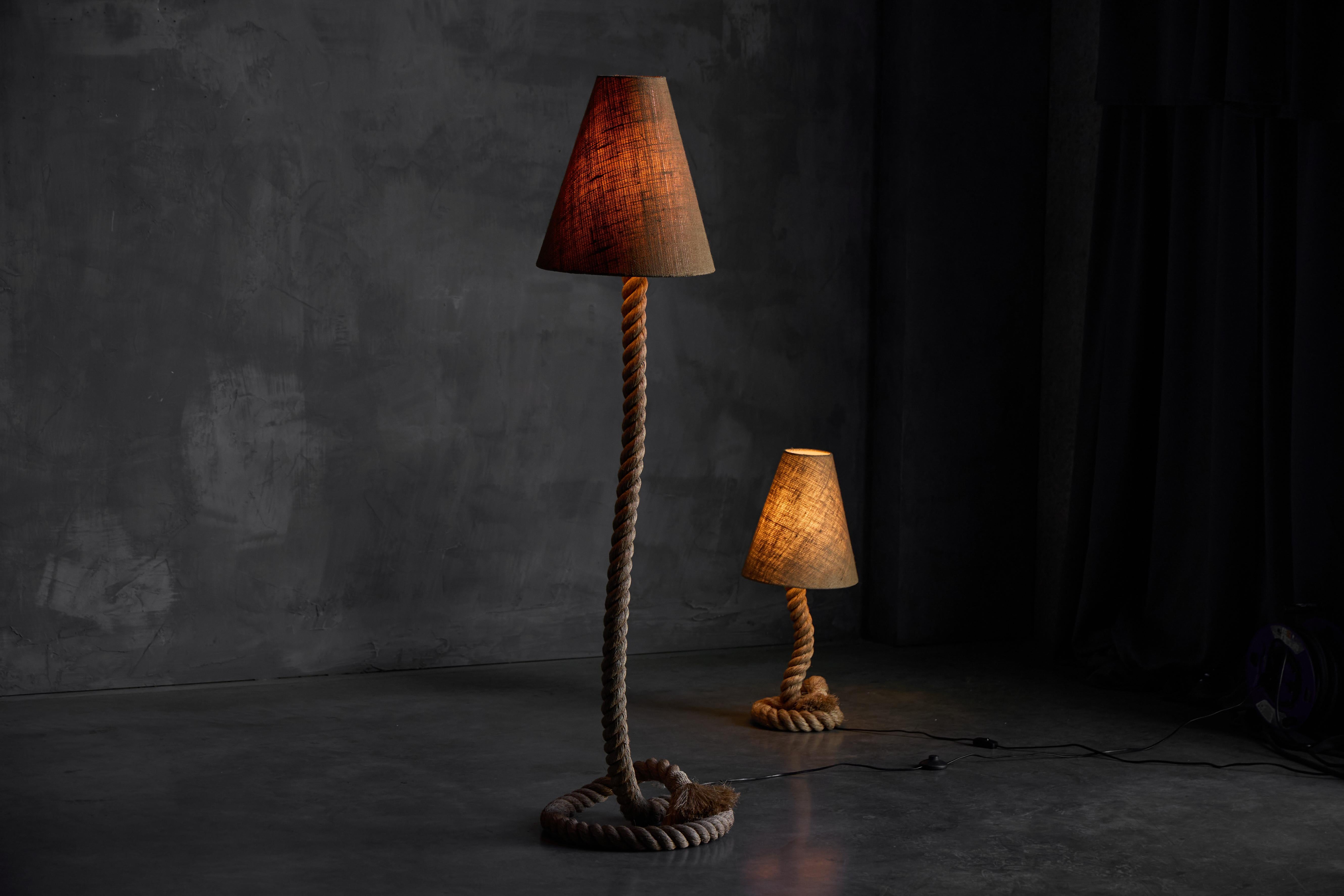 Rustic Rope Table Lamp with Jute Shade, France, 1970s For Sale 3