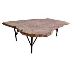 Vintage Rustic Rosa Flagstone Coffee Table, Raised on Iron Legs