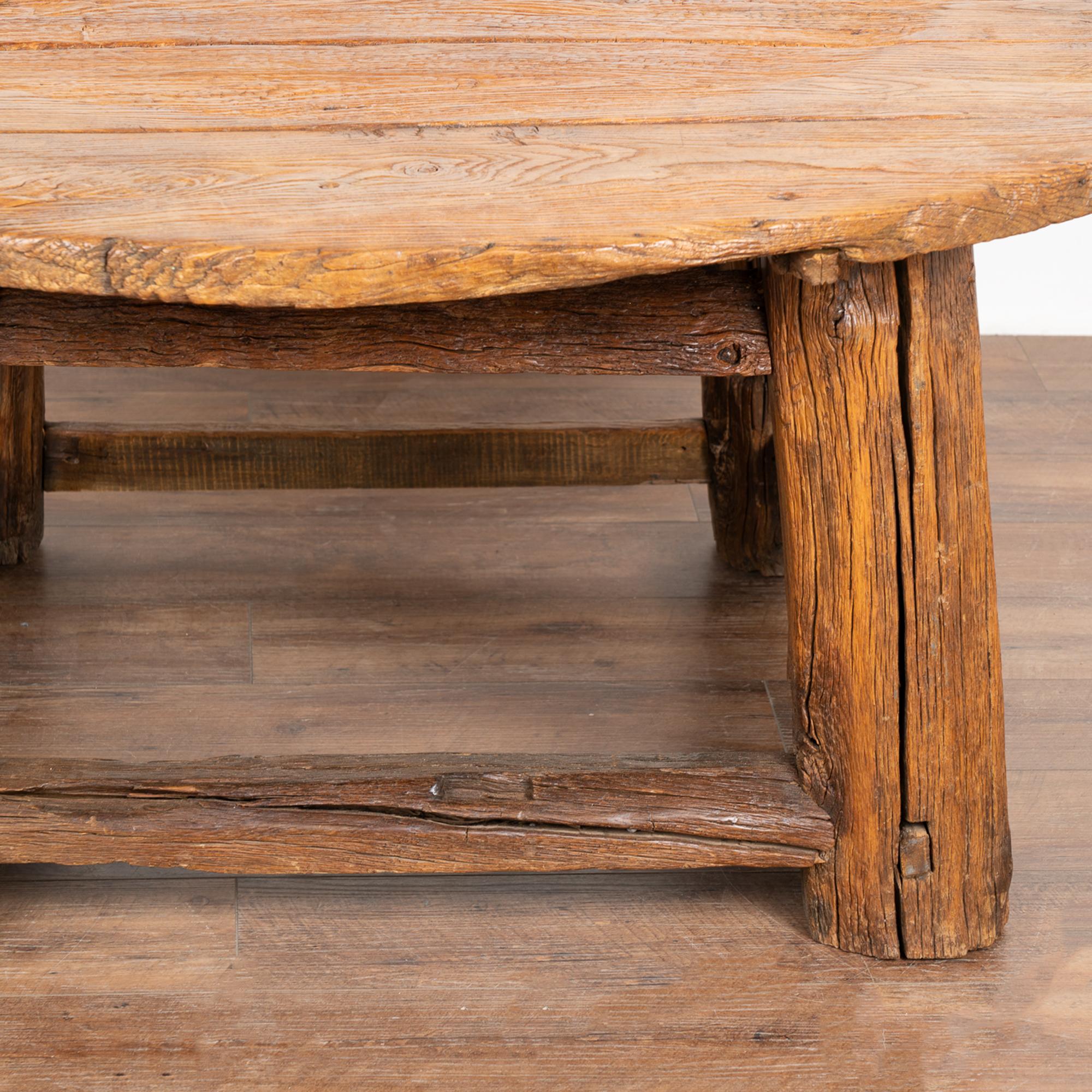 Wood Rustic Round Coffee Table, China, circa 1860-80