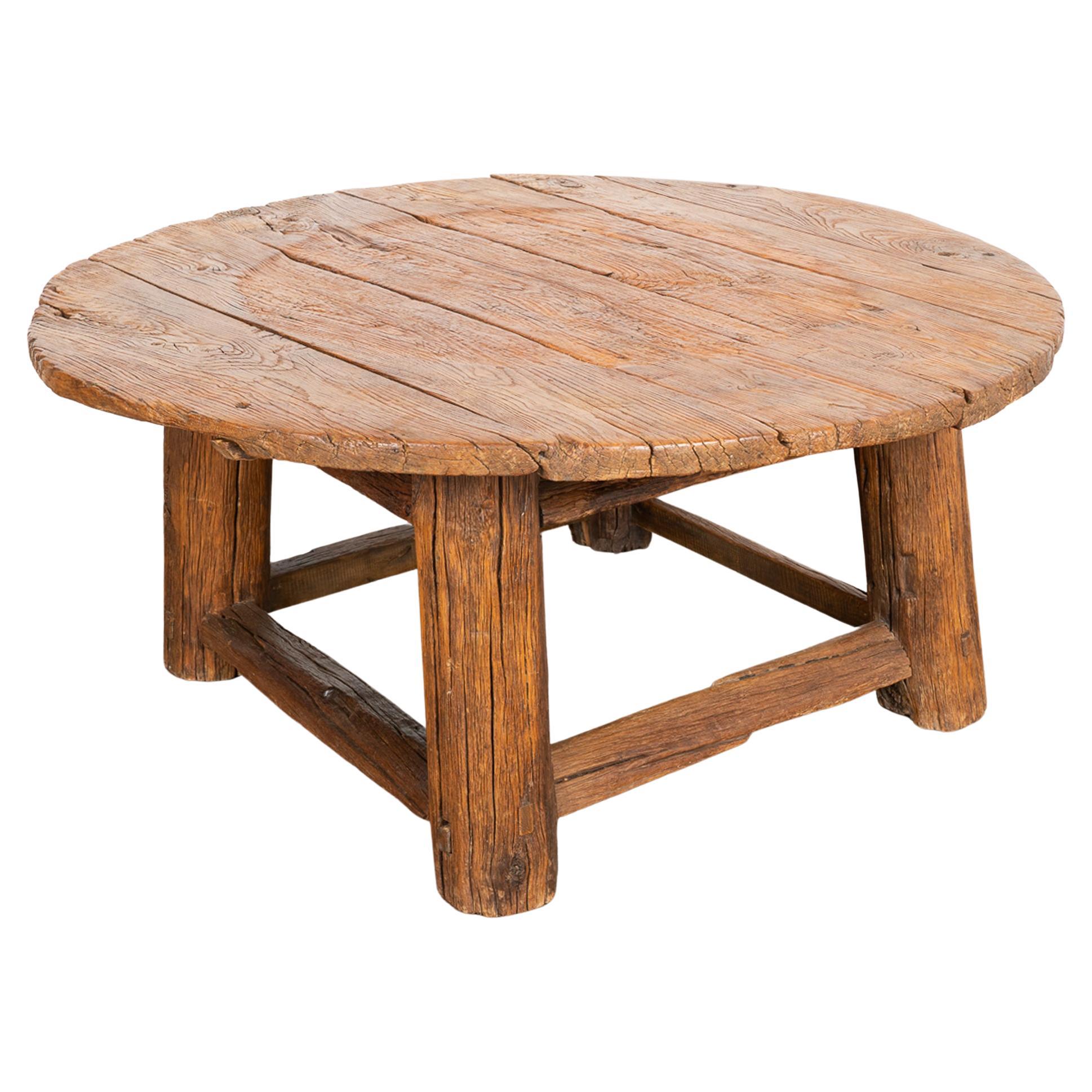 Rustic Round Coffee Table, China, circa 1860-80