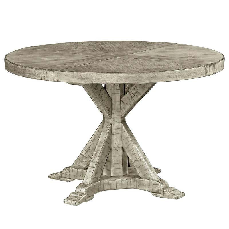 Rustic Round Dining Table, Walnut For Sale at 1stDibs | rustic circular ...