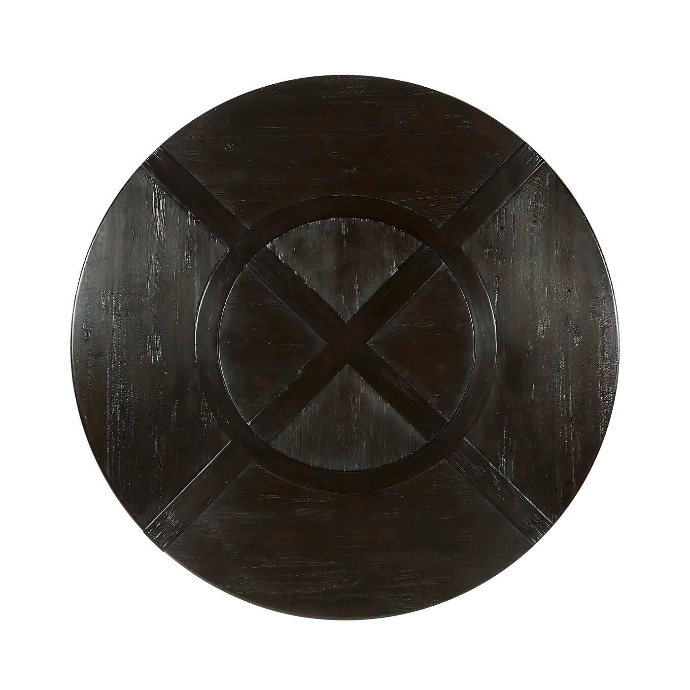 rustic round dining room table