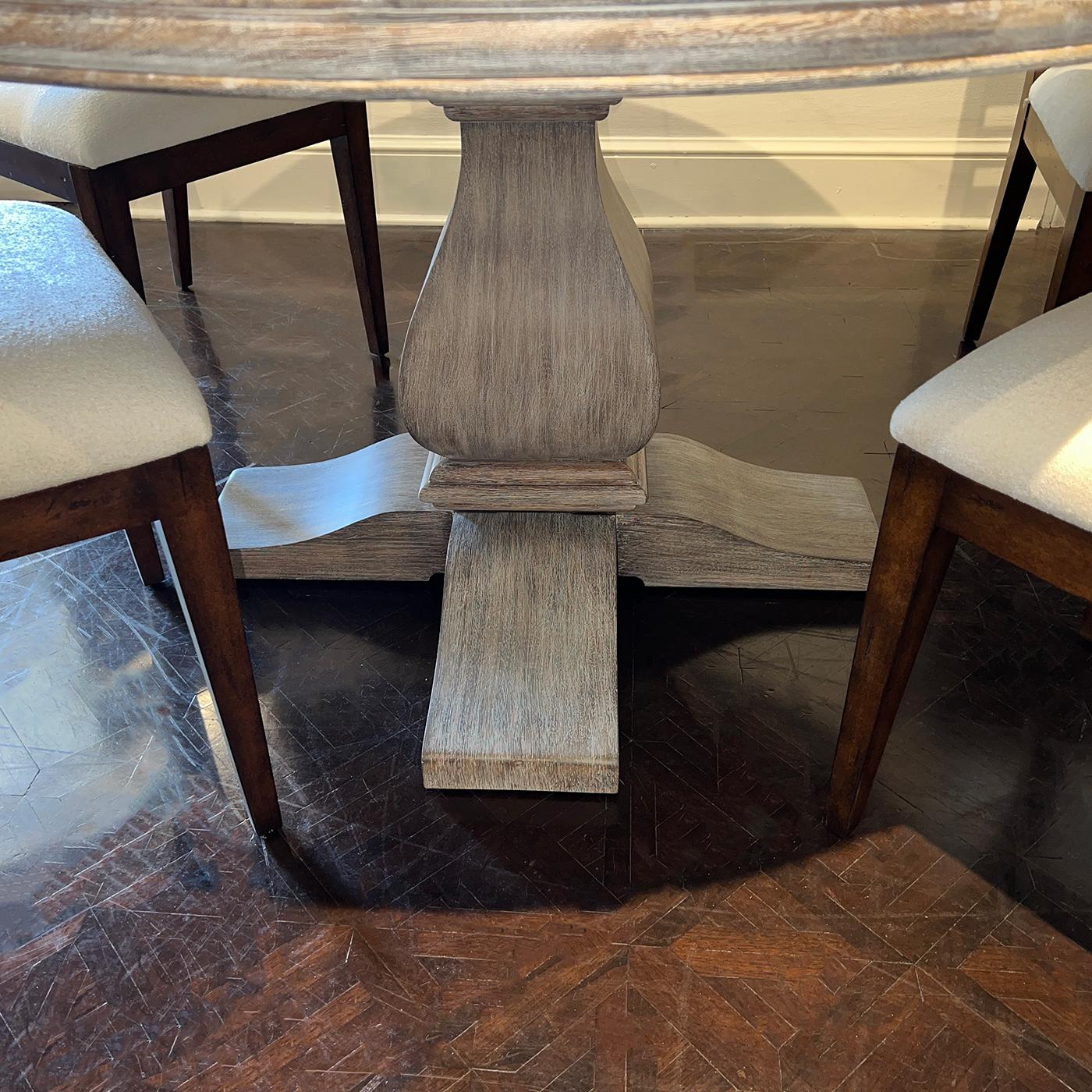 Vietnamese Rustic Round Dining Table For Sale