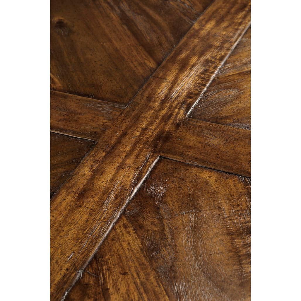Table de salle à manger ronde rustique en noyer en vente 1