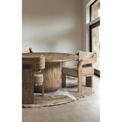 Rustic Round Pedestal Dining Table