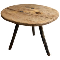 Rustic Round Side Table From Mexico