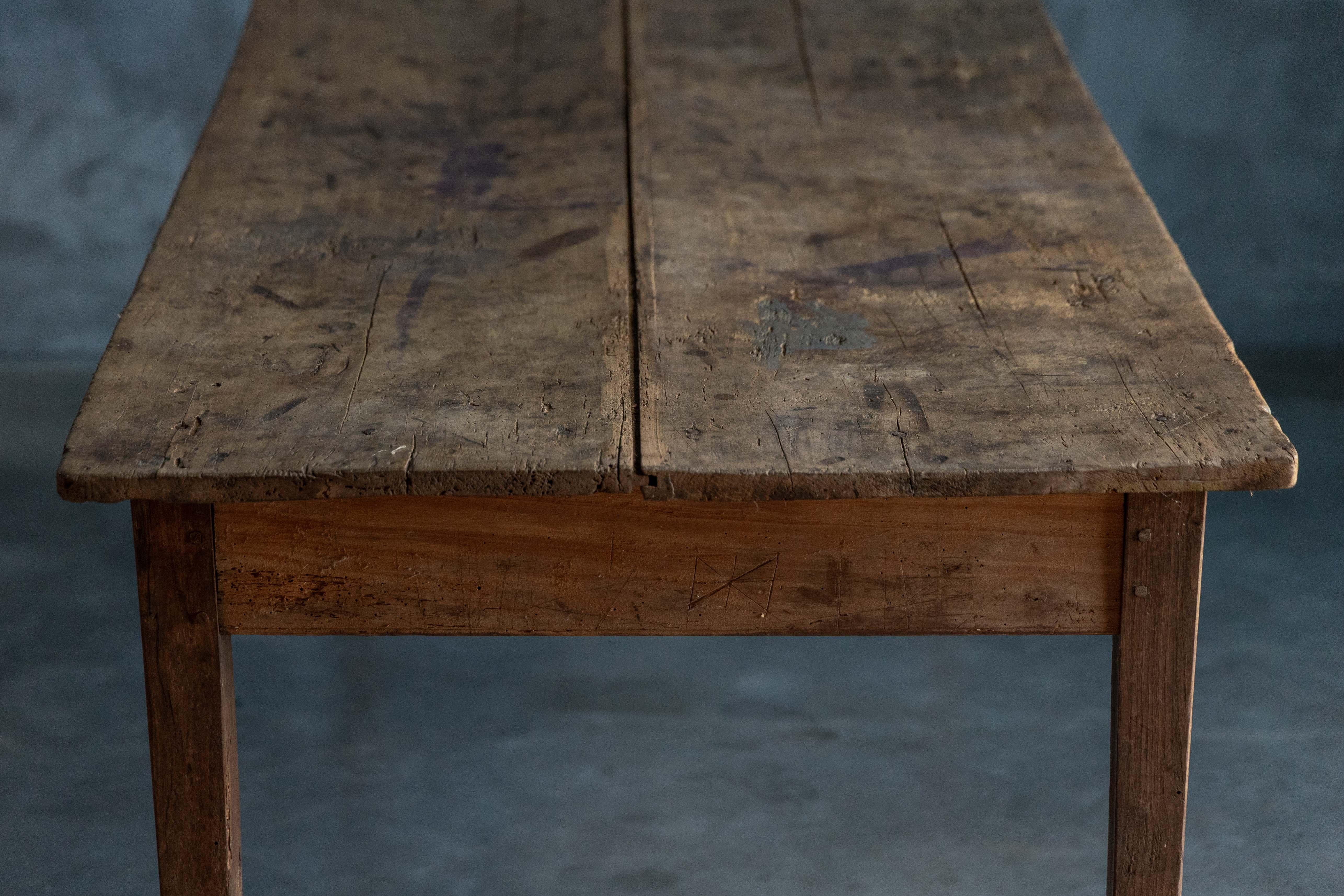 Table de salle à manger rustique rurale, France, 19ème siècle en vente 5