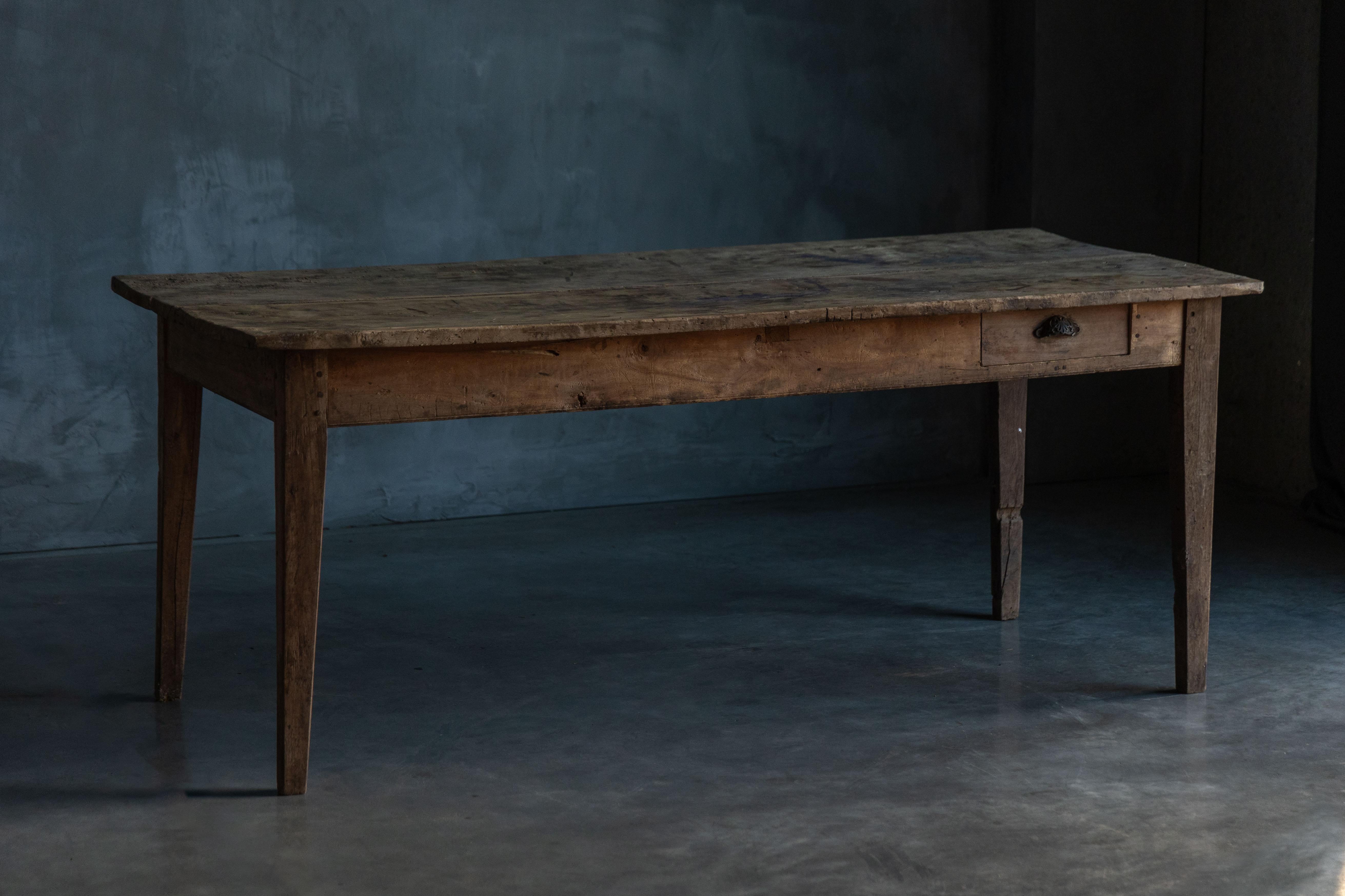 XIXe siècle Table de salle à manger rustique rurale, France, 19ème siècle en vente