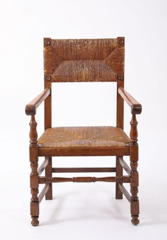 Rustic Rush Armchair, France 1960's