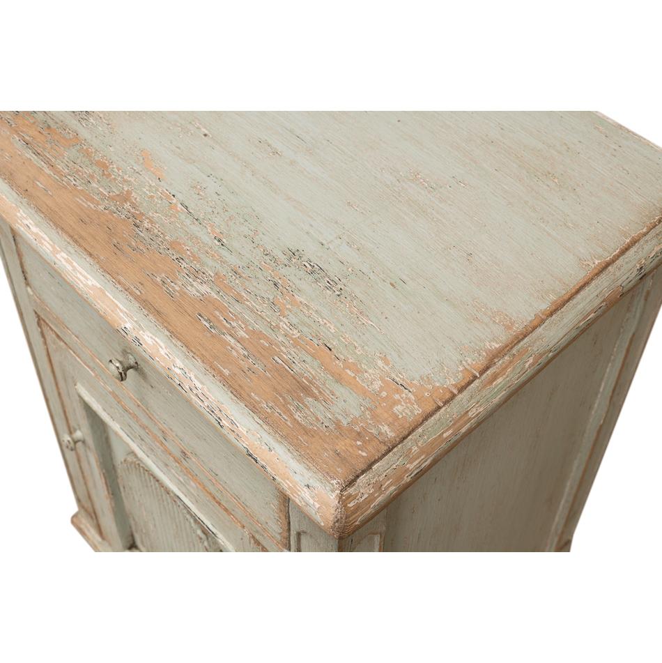 Rustic Sage Painted Bedside Table In New Condition For Sale In Westwood, NJ